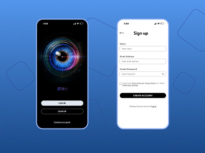 Sing up UI app app design branding create account daily ui daily ux design thinking eye future graphic design log in sign in sign up startup ui user experiens ux ux design web designer