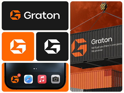 Graton Logo Design cargo china eu freight g g logo letter logo letter mark logo logistics logistics logo logotype shipping tech logo transporation usa