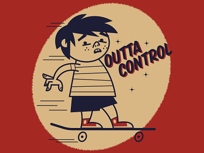 Outta Control! cartoon illustraion illustration illustration art illustration digital illustrations retro seattle