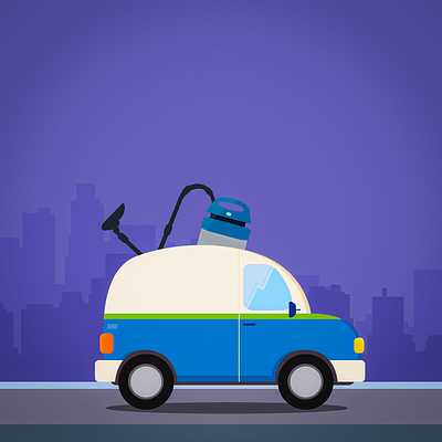 Car Digital Art blue car cartoon character character digital illustration digital painting illustration