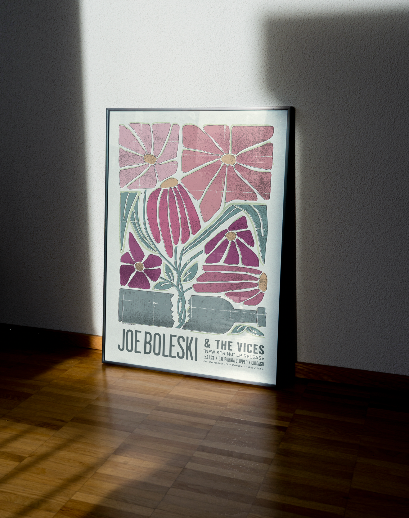 "New Spring" LP Poster botanical chicago concert poster floral flowers gig poster illustration poster spring