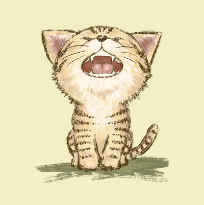 meow animal cat character cute illustration kawaii kitten pet