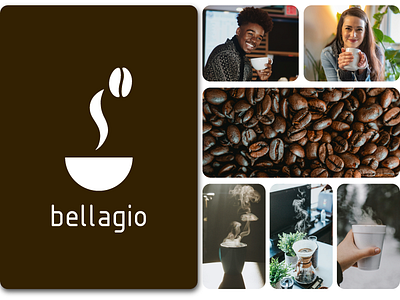 Bellagio Coffee Shop brand branding coffee coffee shop gestalt graphic design identity illustrator logo logotype persona symbol vector visual identity