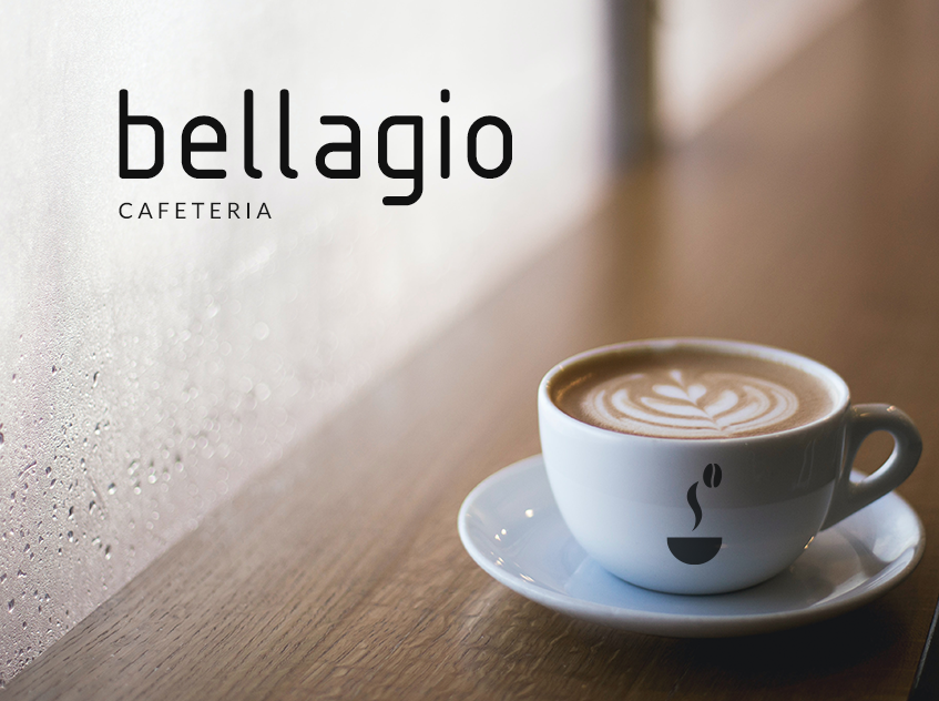 Bellagio Coffee Shop brand branding coffee coffee shop gestalt graphic design identity illustrator logo logotype persona symbol vector visual identity