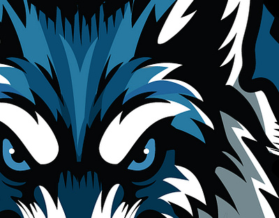 Blue Wolf adobe art behance branding design graphic design illustration logo ui vector wolf