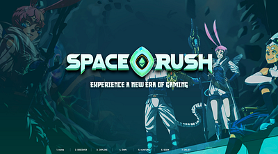 Space Rush Website Design game ui website design