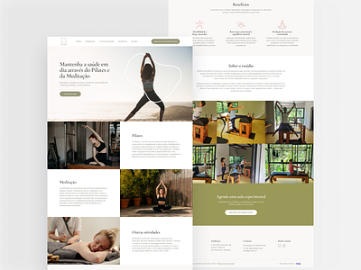 Pilates Website graphic design ui