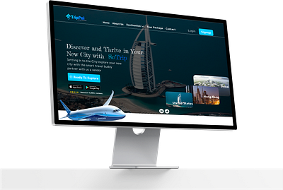 I design A Travel Website for Start-Up Business owner's branding mouckup design ui web app design website