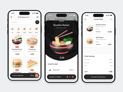 Fooding - POS Mobile App app b2c food food delivery kasa mobile app mobile design pos pos app ui