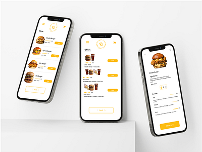 Burger Time Mobile App burger daily dailyui fastfood mobile app restaurant ui ui design user experience user interface