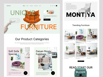 Furniture e-commerce website branding clean color design ecommerce website featured website furnichaar tranding ui