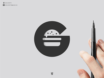 BURGER Logo burger burger logo food food logo icon initial logo logo combination logo design logos mark monogram