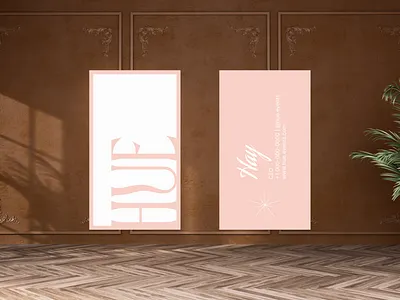 Hue Events brand strategy branding design graphic design illustration logo mockup packaging design