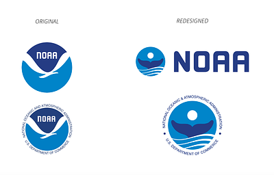 NOAA Logo Redesign brand branding color palette design graphic design logo logo design logo mark marine biology marine science noaa typography vector work mark