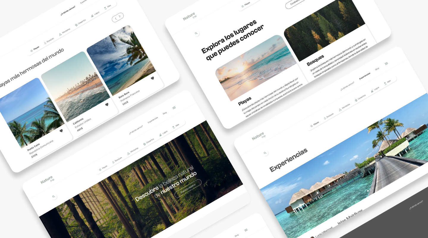 Nature Trip Website adobe creative suit figma graphic design traveling web trip website user interface uxui design website website design