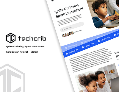 TechCrib Website Landing page edtech education website landing page techcrib uiux web design website