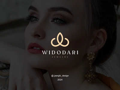 Widodari Jewelry Logo Design bracelet brand identity branding design diamond earrings gold jewel jewellery jewelry logo ornaments print silver