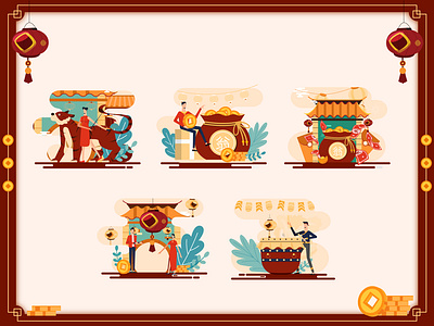 Chinese New Year Celebration chinese new year graphic design illustration inspirationdesign lunar illustration lunar new year