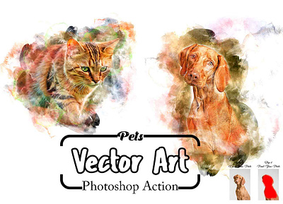 Pets Vector Art Photoshop Action photoshop tutorial