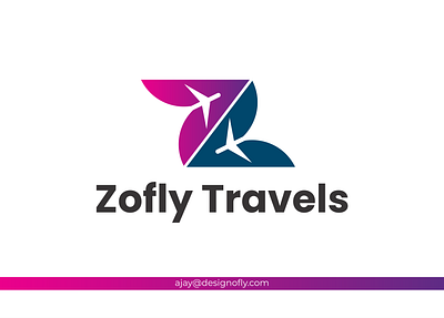 Zofly Travels Logo | Fly Logo Design | DesignoFly brand identity designofly tours and travels travel brand logos travel logo design maker zetta zofly