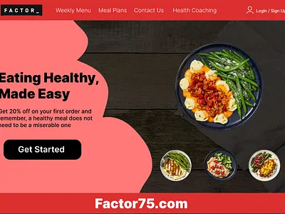 Factor Front Page Ui graphic design ui