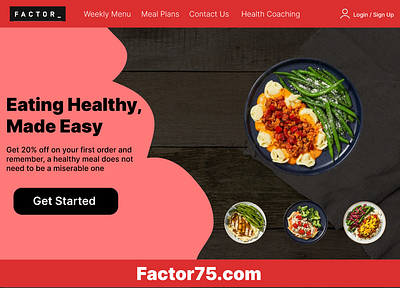 Factor Front Page Ui graphic design ui