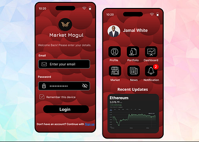 Trading App Ui graphic design ui