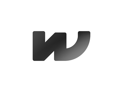 W letter logo black and white bloend logo modern webflow