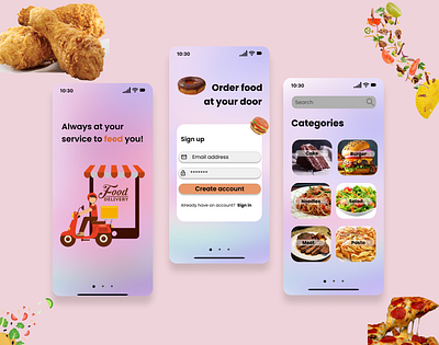 Food Ordering App Design app design interface ui