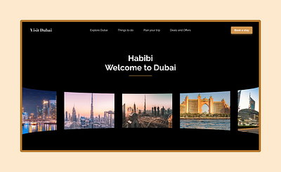 Visit Dubai - A Dubai tourism concept website branding ui uiux ux