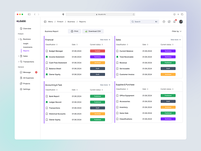 (B2B SaaS) Fintech Report Page UX UI app design app ui b2b saas creative design fintech report page fintech saas fintech software minimalist saas dashboard saas software solution saas ui ux simple ui ui design web app