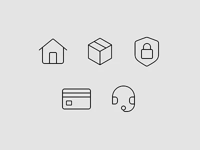 PlayCraft icons card home icon icons orders sale secure store support