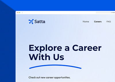 Explore a Career With Us career hero herosection homepage landingpage ui web design website