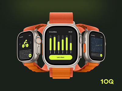 SmartBike app watch design app graphic design ios iwatch ui uiux watch