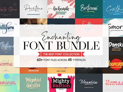 Enchanting Font Bundle branding bundle creative design font fonts graphic design logo typeface typography