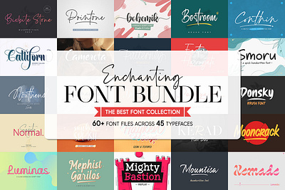 Enchanting Font Bundle branding bundle creative design font fonts graphic design logo typeface typography