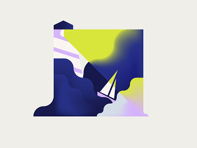 Mesh Tool boat branding design graphic design icon illustration lighthouse line mesh minimal retro simple ui