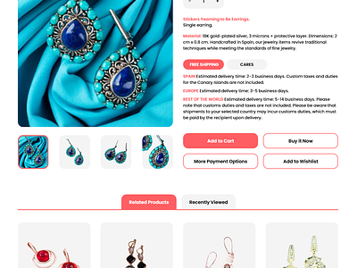 Jewelry Website Product Page Design ecommerce product page ecommerce website design jewelry website jewelry website design jewelry website product page ui design