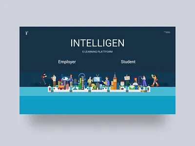 INTELLIGEN E LEARNING PLATTFORM agency design graphic design landing page new work online shop saas ui web design website