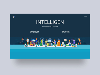 INTELLIGEN E LEARNING PLATTFORM agency design graphic design landing page new work online shop saas ui web design website