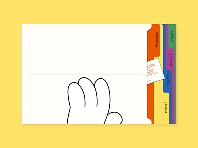 Portfolio Website cute desktop file folder graphic design hand ui web design website