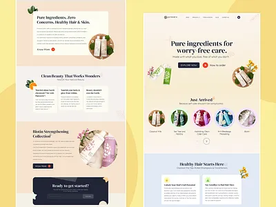 Skincare website brand identity brand identityclean clean design flat design interaction design minimalism modern ui uiminimalism ux web design