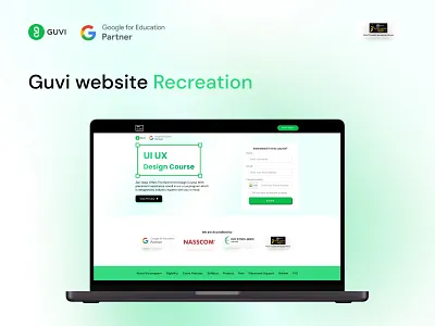 Guvi Website Recreation branding dailyui figma guvi ui uiux webdesign website