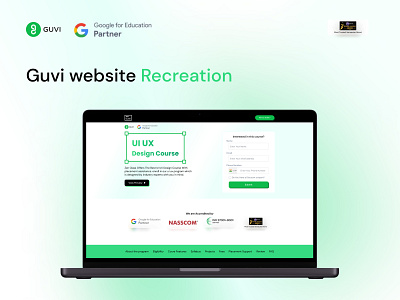 Guvi Website Recreation branding dailyui figma guvi ui uiux webdesign website