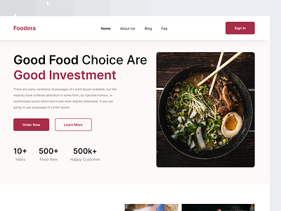 Food Web Design design figma food ui web web design website website design