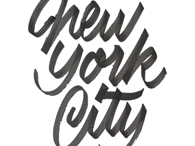 New York City branding design graphic handlettering lettering logo new york type typography vector