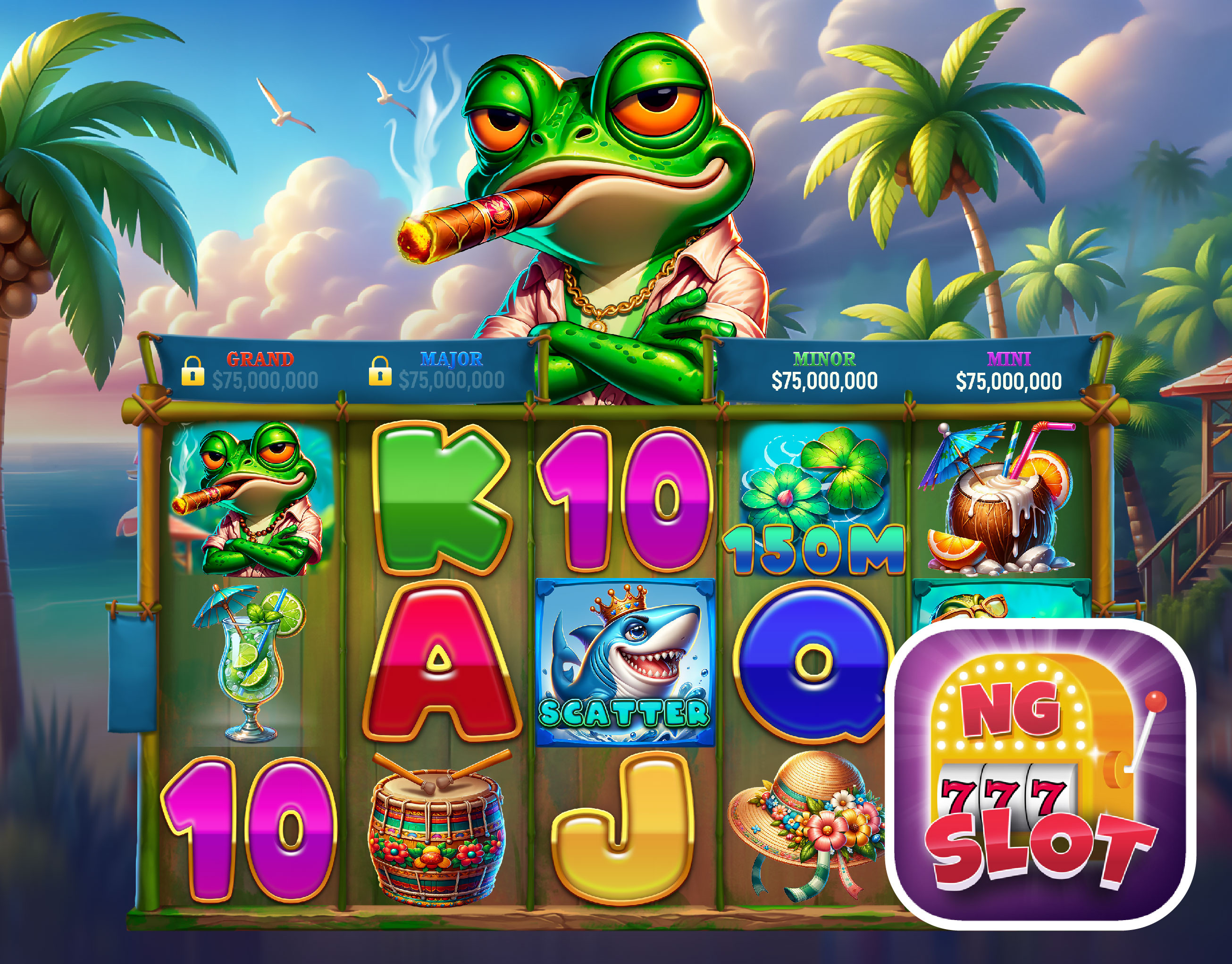 Fancy Frog adobe photoshop casualgame design digitalart game gameart illustration