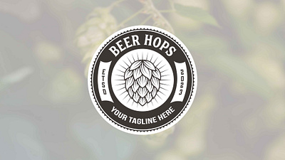 Beer Hops Vintage Logo badge beer hops hops logo premium hops retro vector vintage