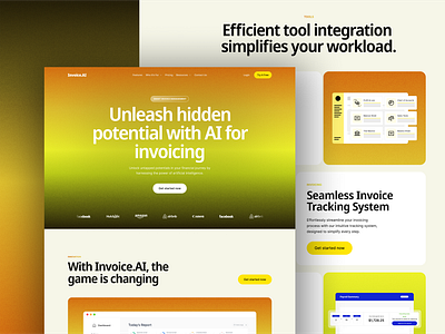 Check out our Invoicing Landing Page Design clean design figma landing page financial graphic design invoicing minimal ui ux
