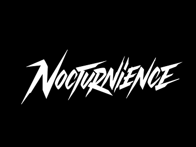 Nocturnience calligraphy font lettering logo logotype typography vector